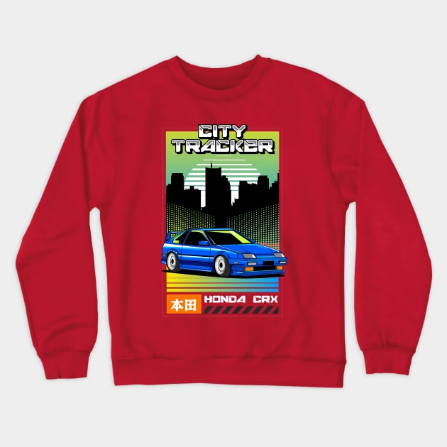 Vintage Honda CRX Crewneck Sweatshirt by Harrisaputra